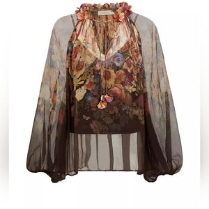 Zimmerman Luminosity Floral Silk Blouse